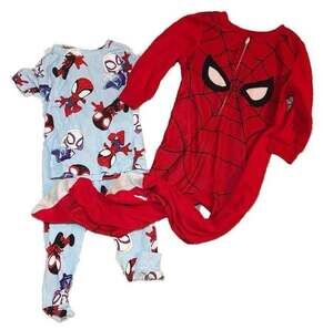 Marvel Spider-Man 2-Piece Toddler Boys Pajama Set and Fleece Footed Sleeper